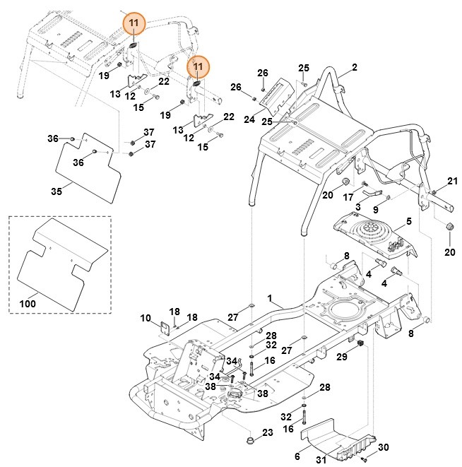 Sprężyna naciągowa, Stihl 61707035120