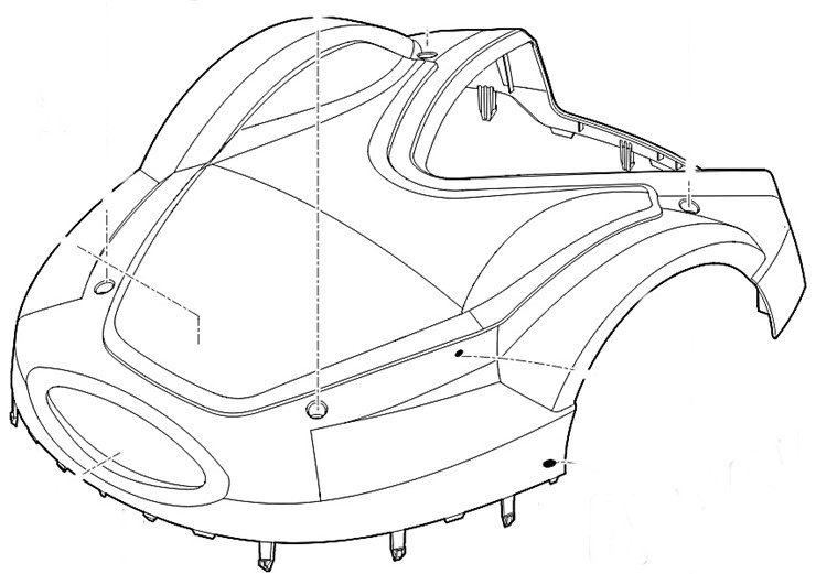 Osłona kompl., Stihl 63097802025