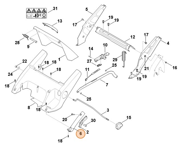 Uchwyt, Stihl 63407036600