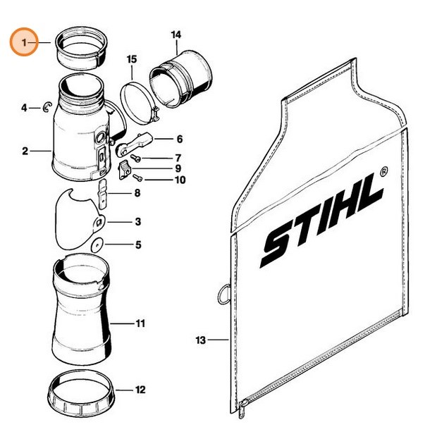 Pierścień pośredni, Stihl 42037088900