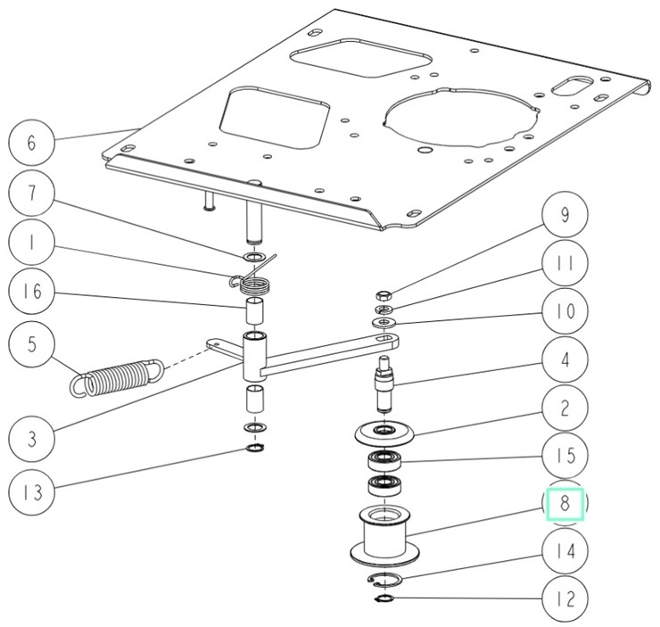 Koło napinające ostrze, Orec 83-1483-782-10 