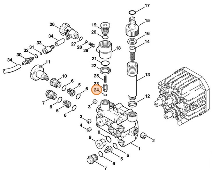Okrągły pierścień uszczelniający 5x2, Stihl 96459457454