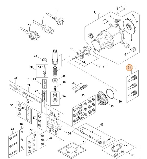 Zestaw tłoka, Stihl RE017607000