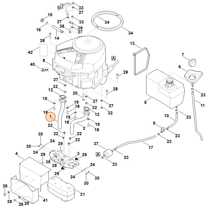 Kolektor, str. prawa, Stihl 61701402525