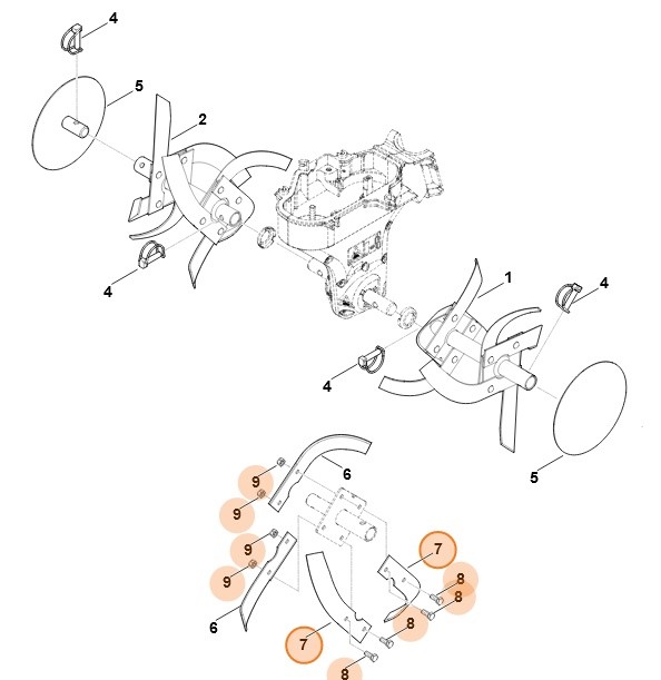Nóż kompl., lewy, Stihl 62427103100