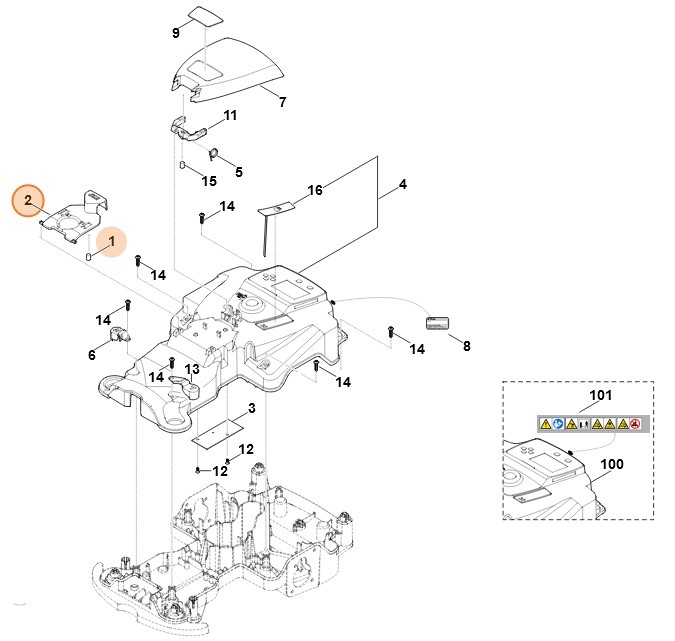 Element oporowy (STOP), Stihl 63014001500