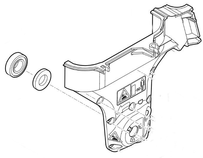 Obudowa przekładni kompl., lewa, Stihl 62416400493