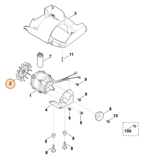 Wirnik wentylatora LEO, Stihl 62906073000