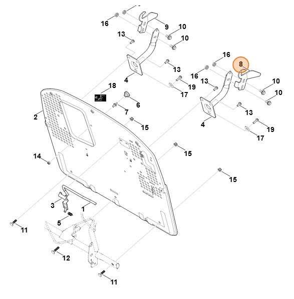 Blacha prowadnicy lewa, Stihl 61707635902