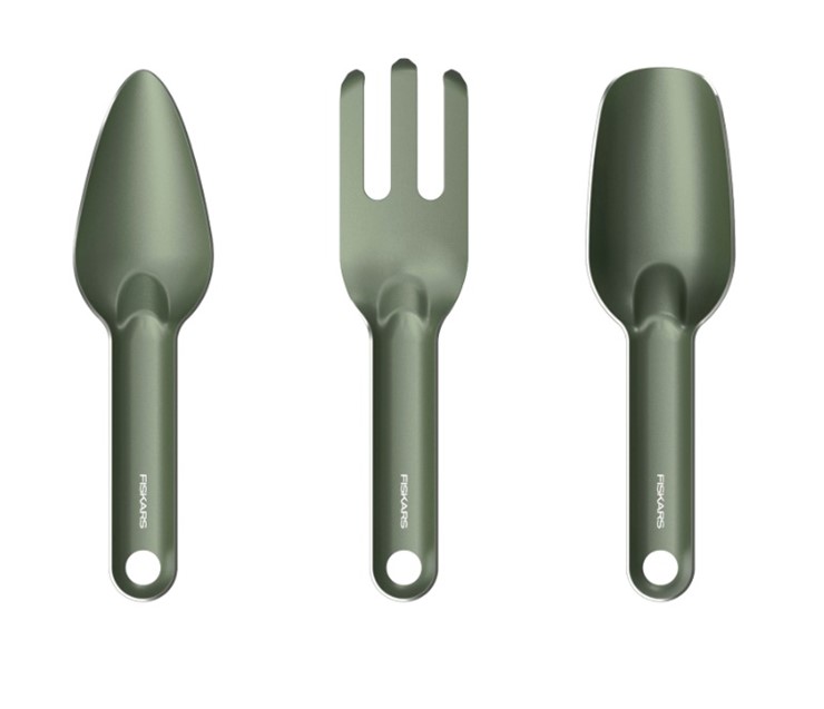 Plant Care Zestaw 3 metalowych narzędzi do sadzenia roślin, Fiskars 1080777