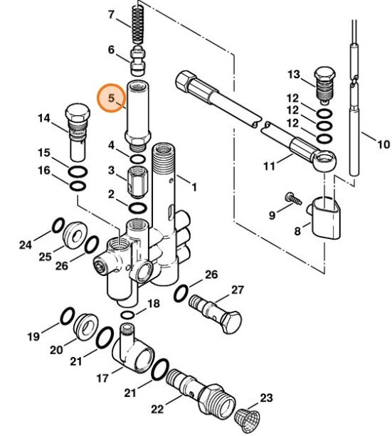 Prowadzenie tłoka, Stihl 47365110400