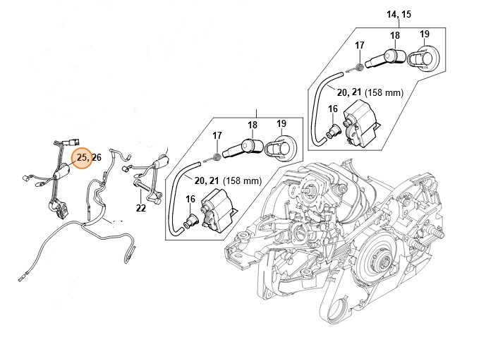Wiązka kabli, Stihl 11414403003
