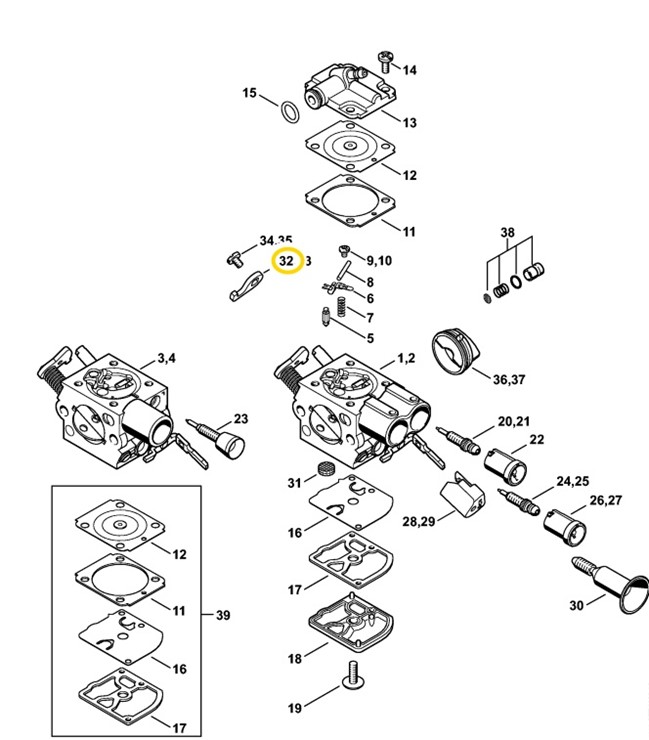 Dźwignia, Stihl 11411216603