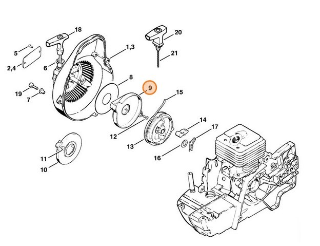 Sprężyna powrotna, Stihl 42011900600