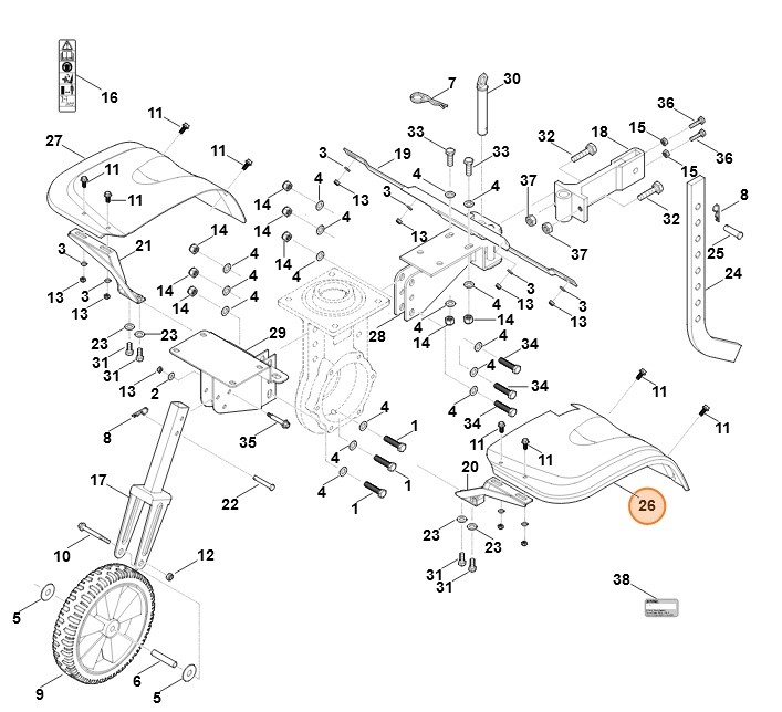 Listwa ochronna lewa, Stihl 62517173500