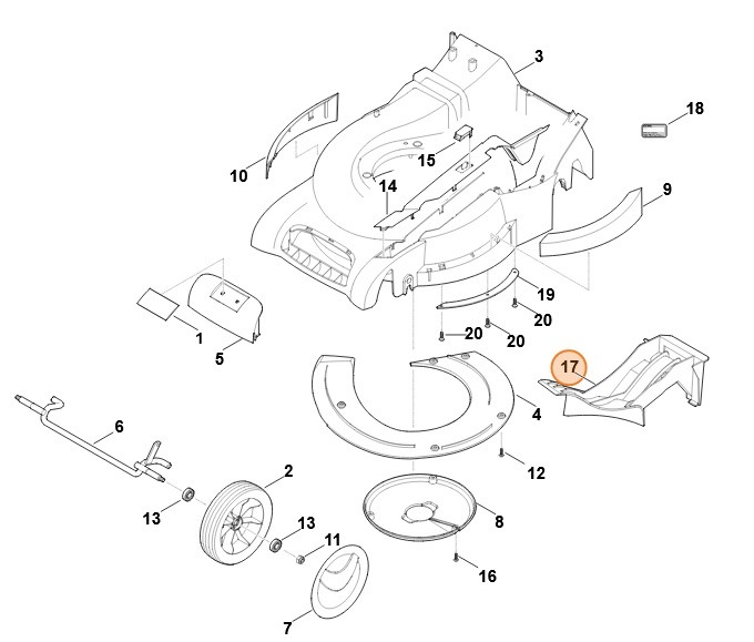 Przysłona do mulczowania, Stihl 63407668300
