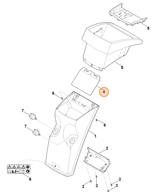 Osłona przed wyrzucanym materiałem, Stihl 60077068400