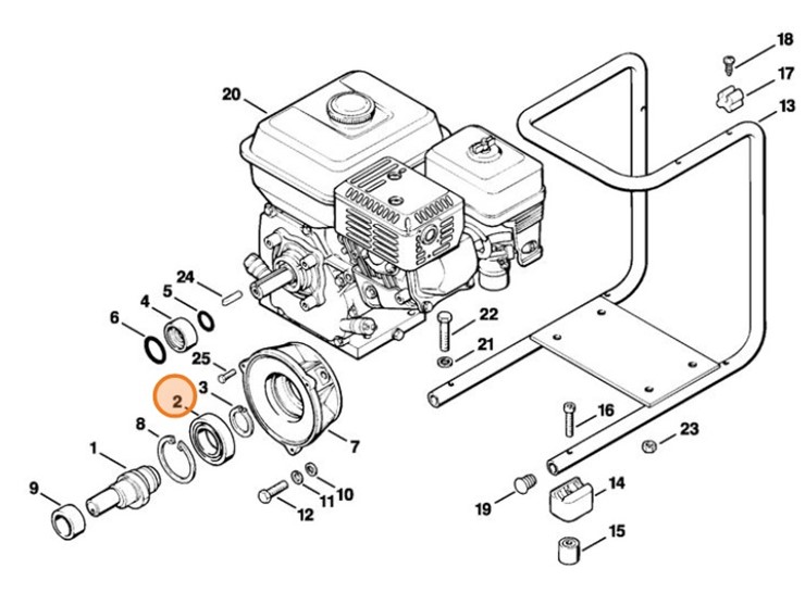 Łożysko toczne 6007-2Z, Stihl 95030035760