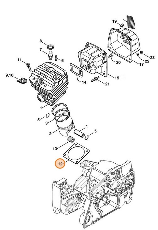 Uszczelka cylindra, Stihl 11240292310