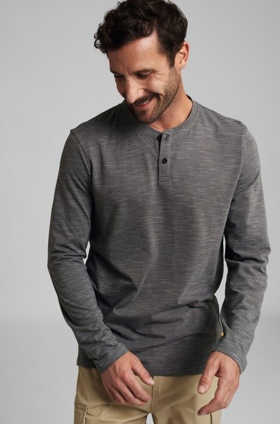 Koszulka z długim rękawem zielona HENLEY, 04213009448, 04213009452, 04213009456, 04213009460, 04213009464, 04213009468