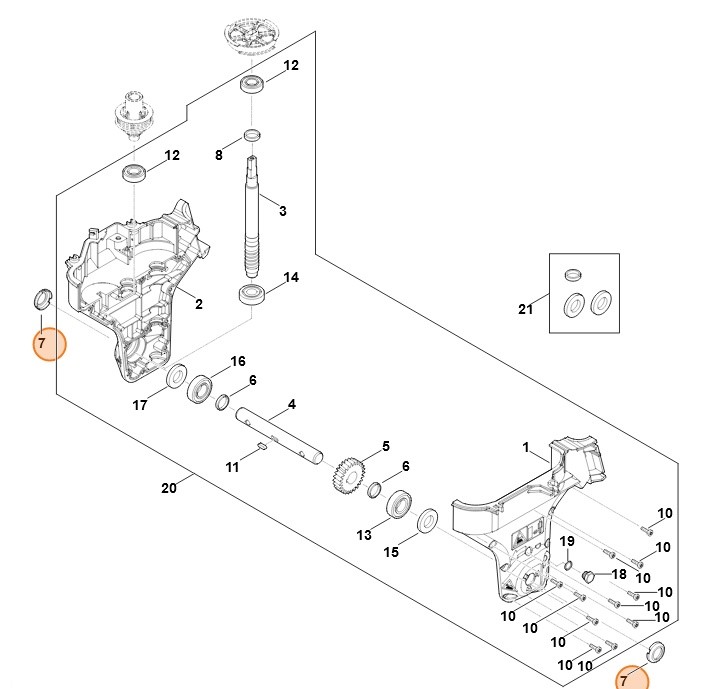 Osłona blaszana, Stihl 62416432701