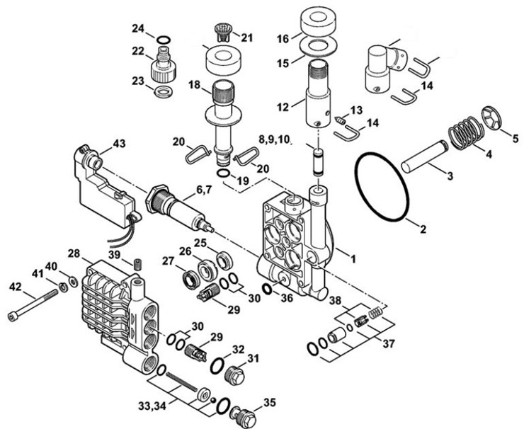 Zestaw tłoka, Stihl 47657607050