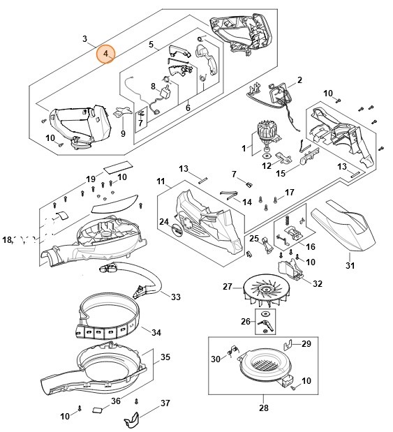 Połówka rękojeści, Stihl SA027901100