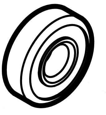 Łożysko kulkowe 6001-2RS, Stihl 95030035131