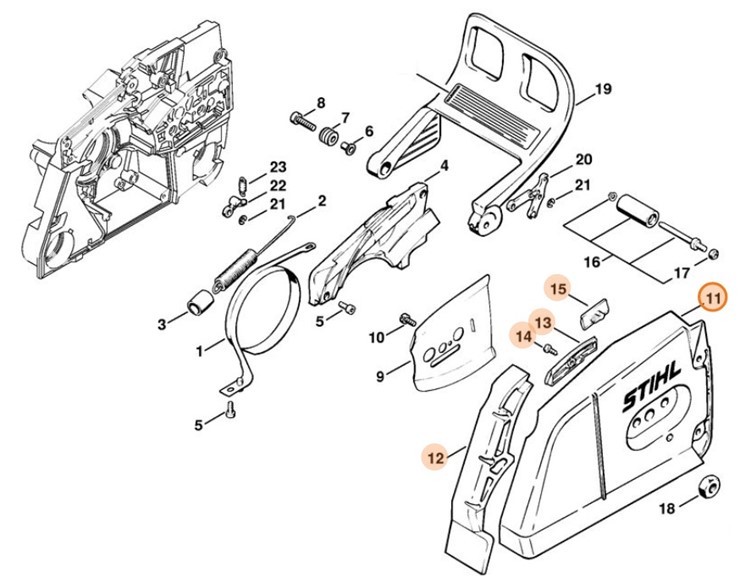 Pokrywa koła napędu łańcucha, Stihl 11246401702