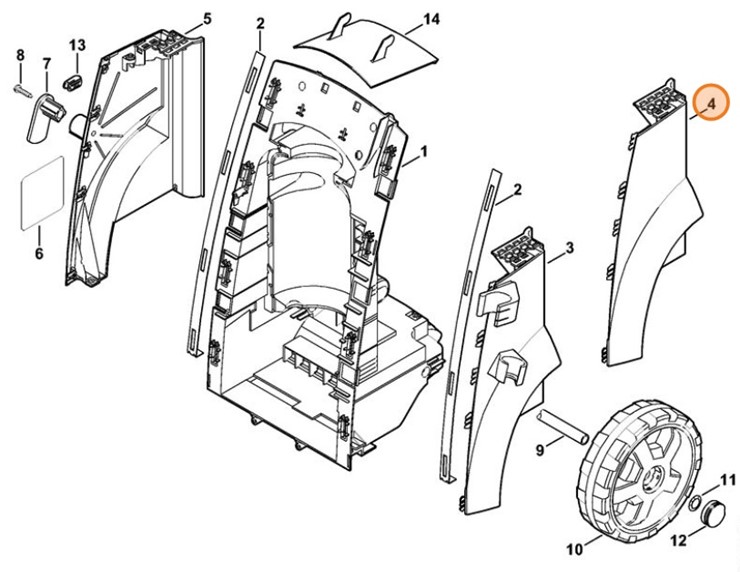 Osłona lewa, Stihl 47697905100