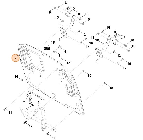 Ściana tylna, Stihl 61407631100