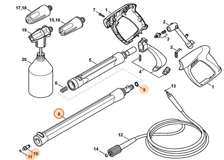 Lanca natryskowa, Stihl 49155000998