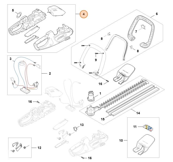 Korpus rękojeści, Stihl HA087901002