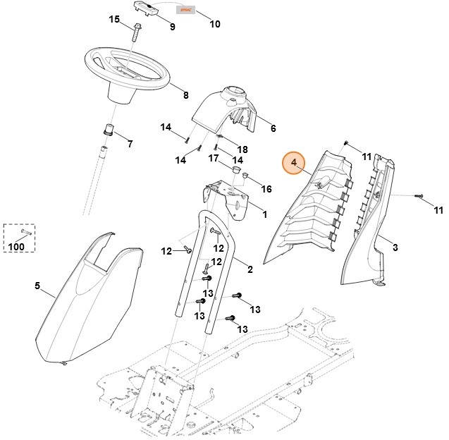 Osłona prawa, Stihl 61407060725