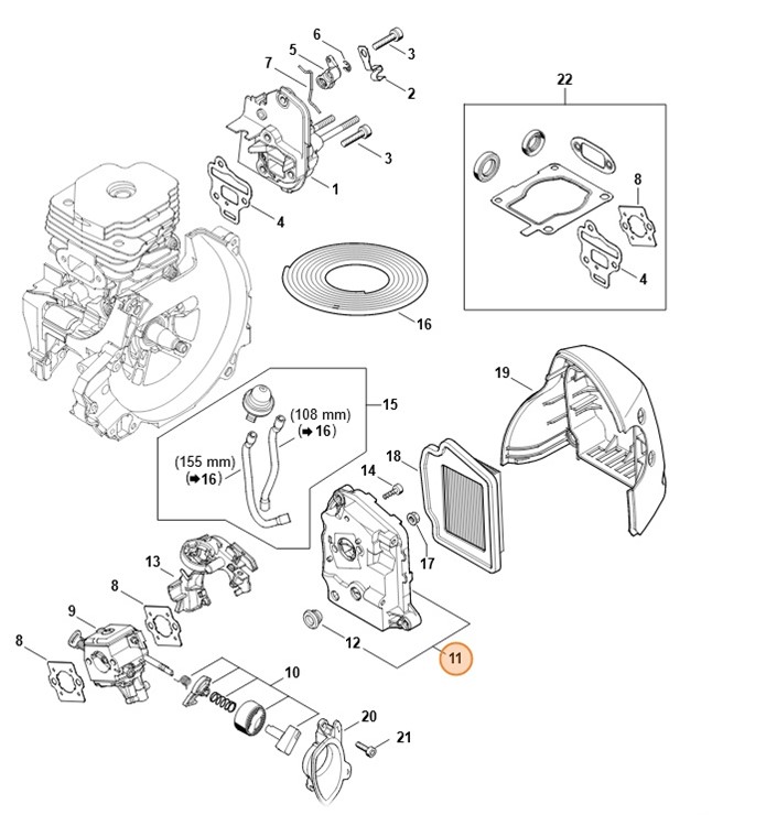 Obudowa filtra, Stihl 41481402800