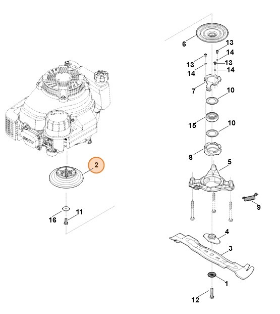 Bęben sprzęgła, część górna, Stihl 63741602900