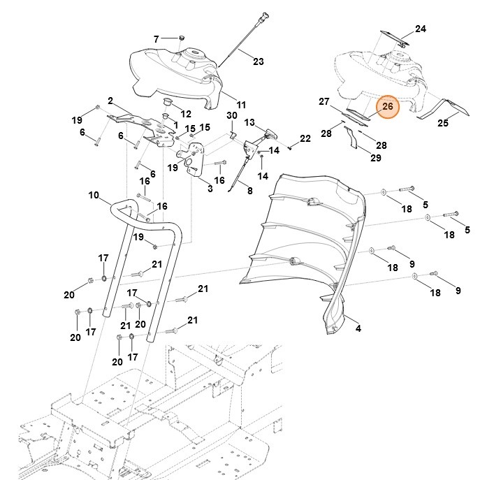 Zespół wskaźników, Stihl 61704000101