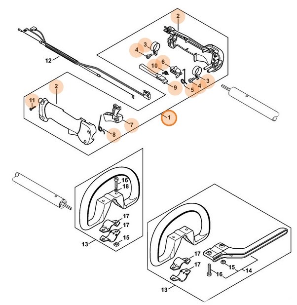 Rękojeść manipulacyjna, Stihl 41807901304