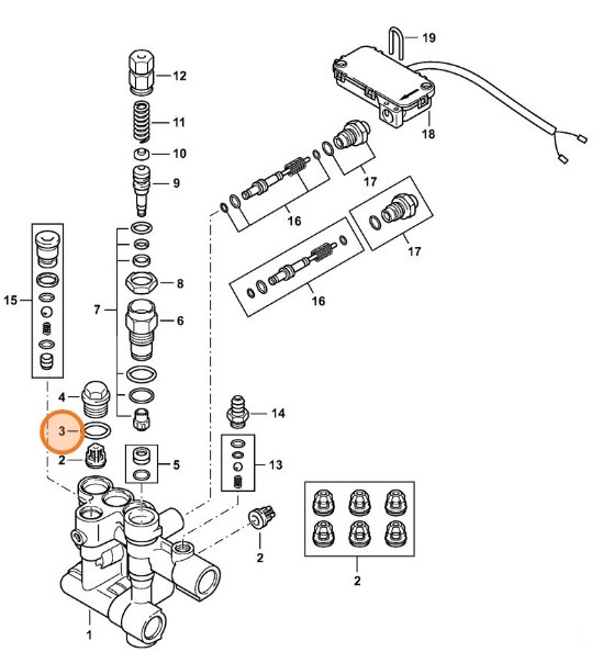 Okrągły pierścień uszczelniający N13,5x1,8-NBR70, Stihl 96459451322