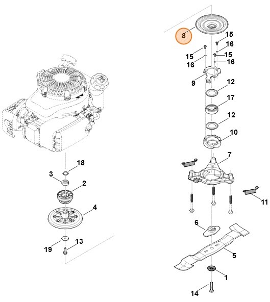 Bęben sprzęgła, część dolna, Stihl 63781602905