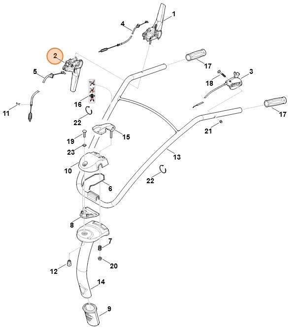 Dźwignia sprzęgła, Stihl 62411605711