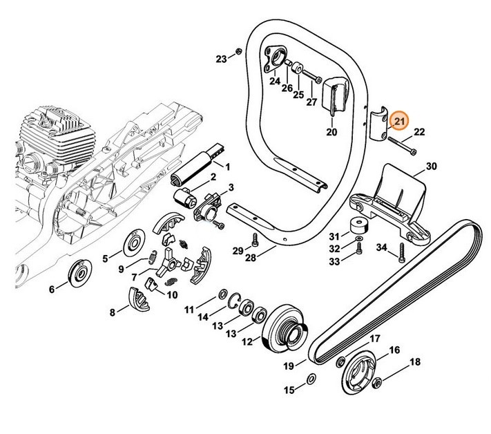 Okładzina zaciskowa, Stihl 42247910900