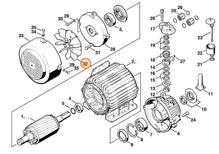 Koło łopatkowe wentylatora, Stihl 47056073000