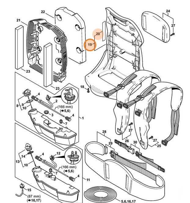Nośna płyta barkowa, Stihl 42827003805