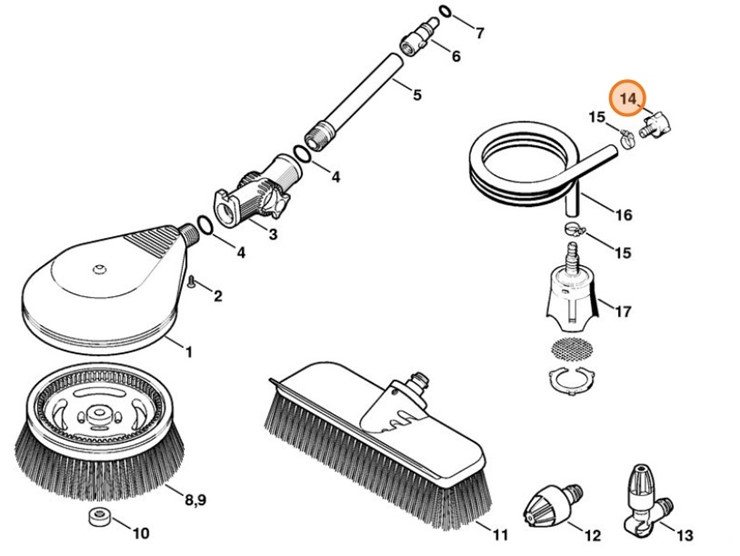 Przyłącze węża, Stihl 49005000100