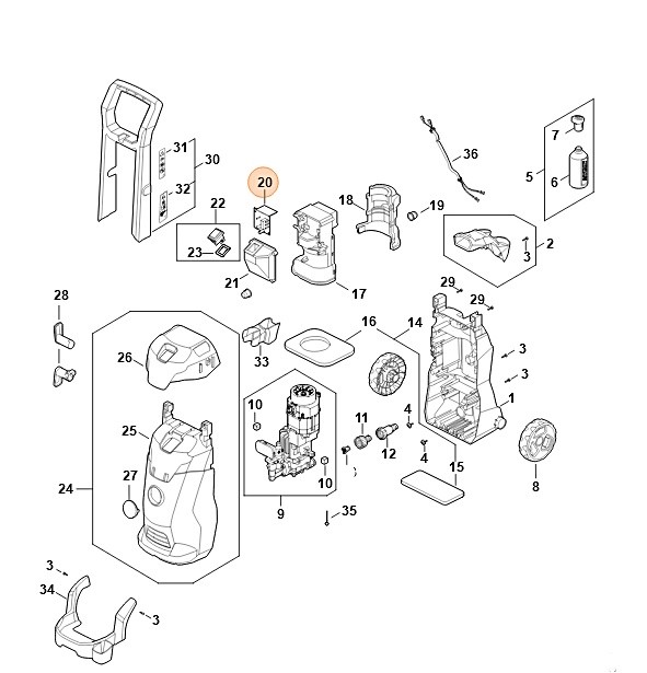 Płytka drukowana, Stihl RE024305201