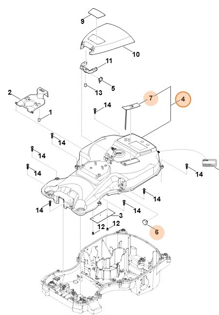 Górna część obudowy, Stihl 63017008551