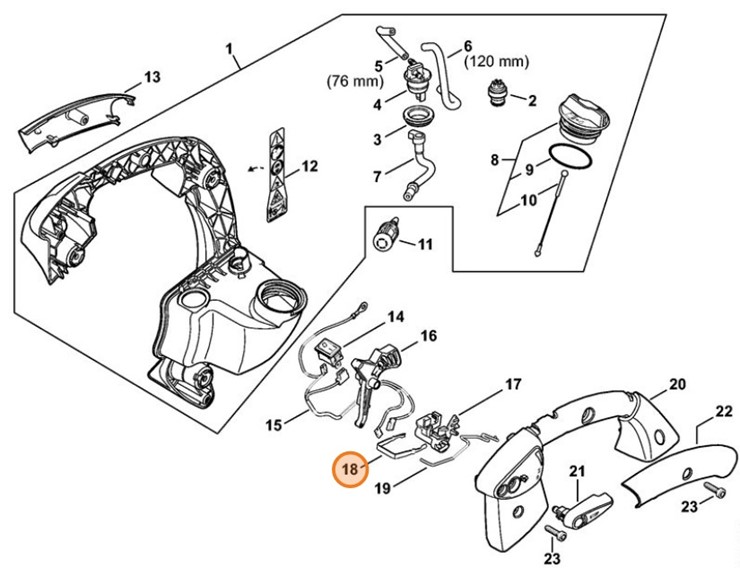 Sprężyna ryglująca, Stihl 42411824204