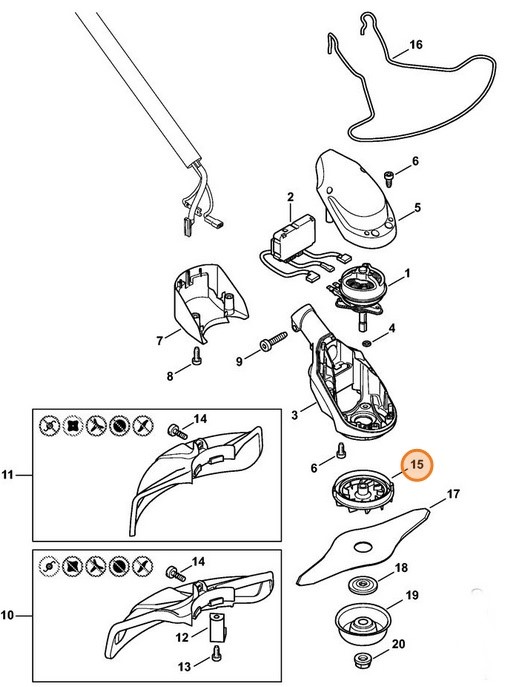 Koło łopatkowe wentylatora, Stihl 48636003200