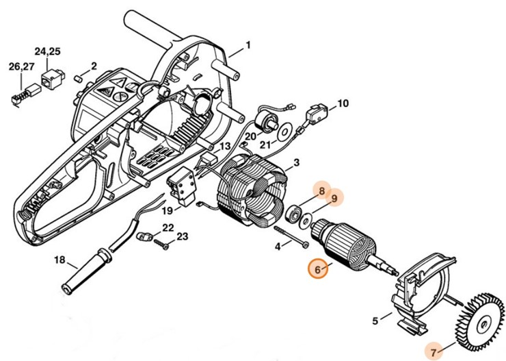 Wirnik 230 V/240 V, Stihl 12086001000